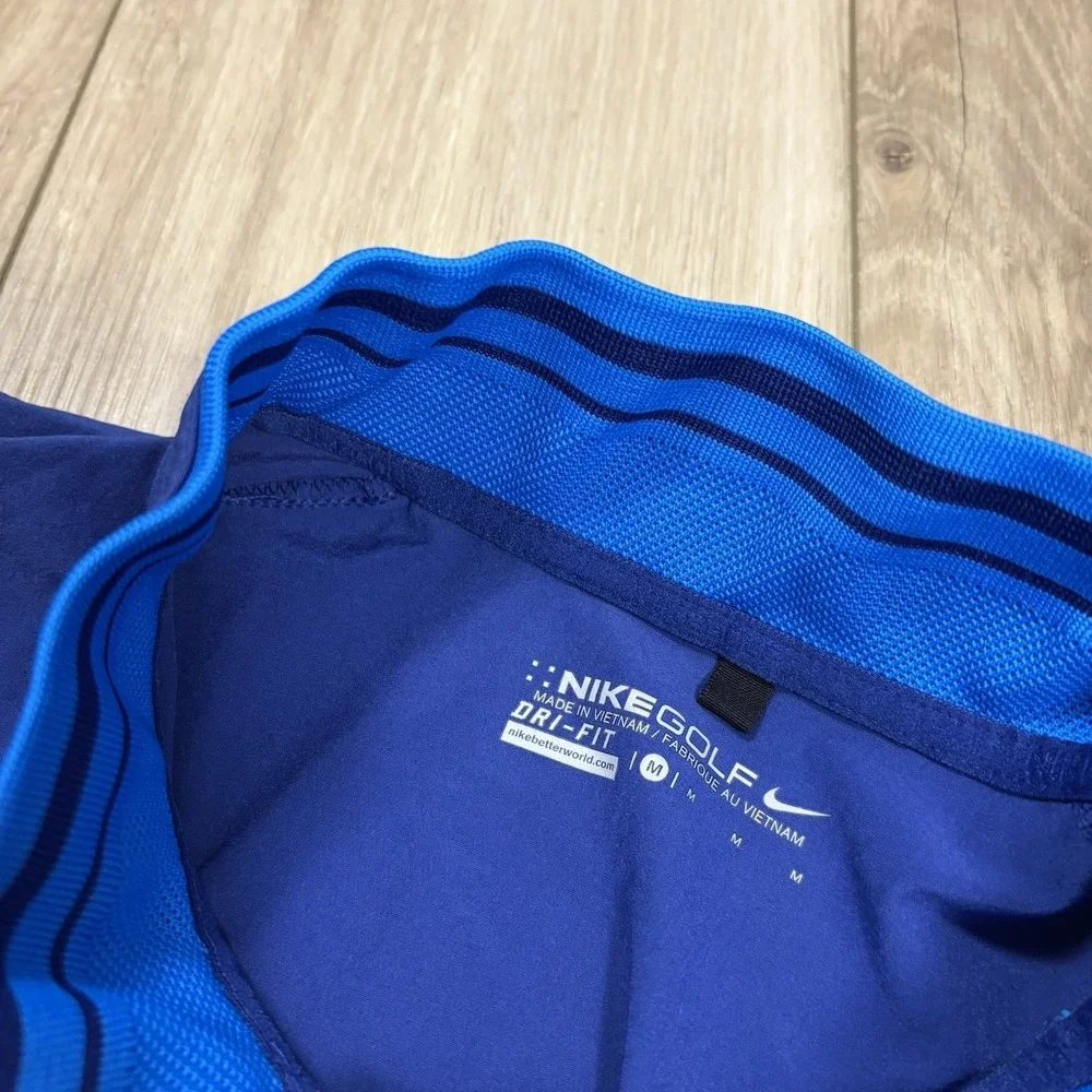 Nike Golf Tour Performance Quarter Zip Mens M Blue Long‎ Sleeve Dri Fit Layer